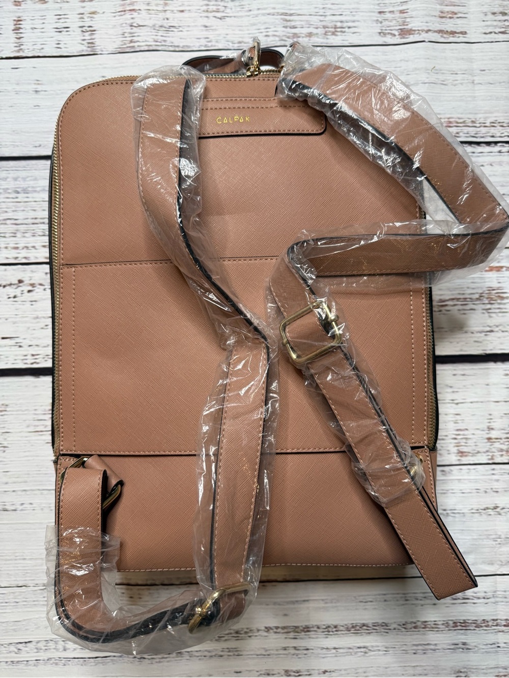 NWOT CALPAK Kaya 15” Laptop Backpack Caramel - Picture 2 of 15